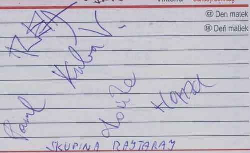 Podpisy skupiny Rajtaraj