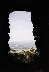 Vhled z okna hradu