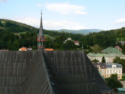Pohled z kostelní věže