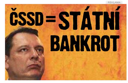 ČSSD = státní bankrot