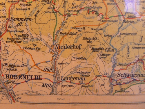 Stará mapa z 30. let 20. století