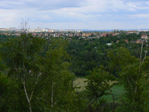 Výhled z Kozího hřbetu na Prahu