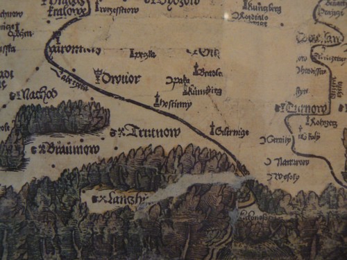 Krkonoše a Podkrkonoší na Klaudyánově mapě