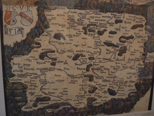 Klaudyánova mapa Čech, Krknoše jsou na ní dole
